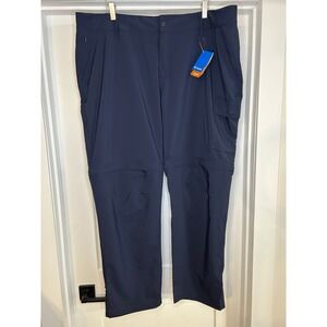 NEW Columbia Silver Ridge Utility Convertible Pant Womens 22W Navy Blue Omni